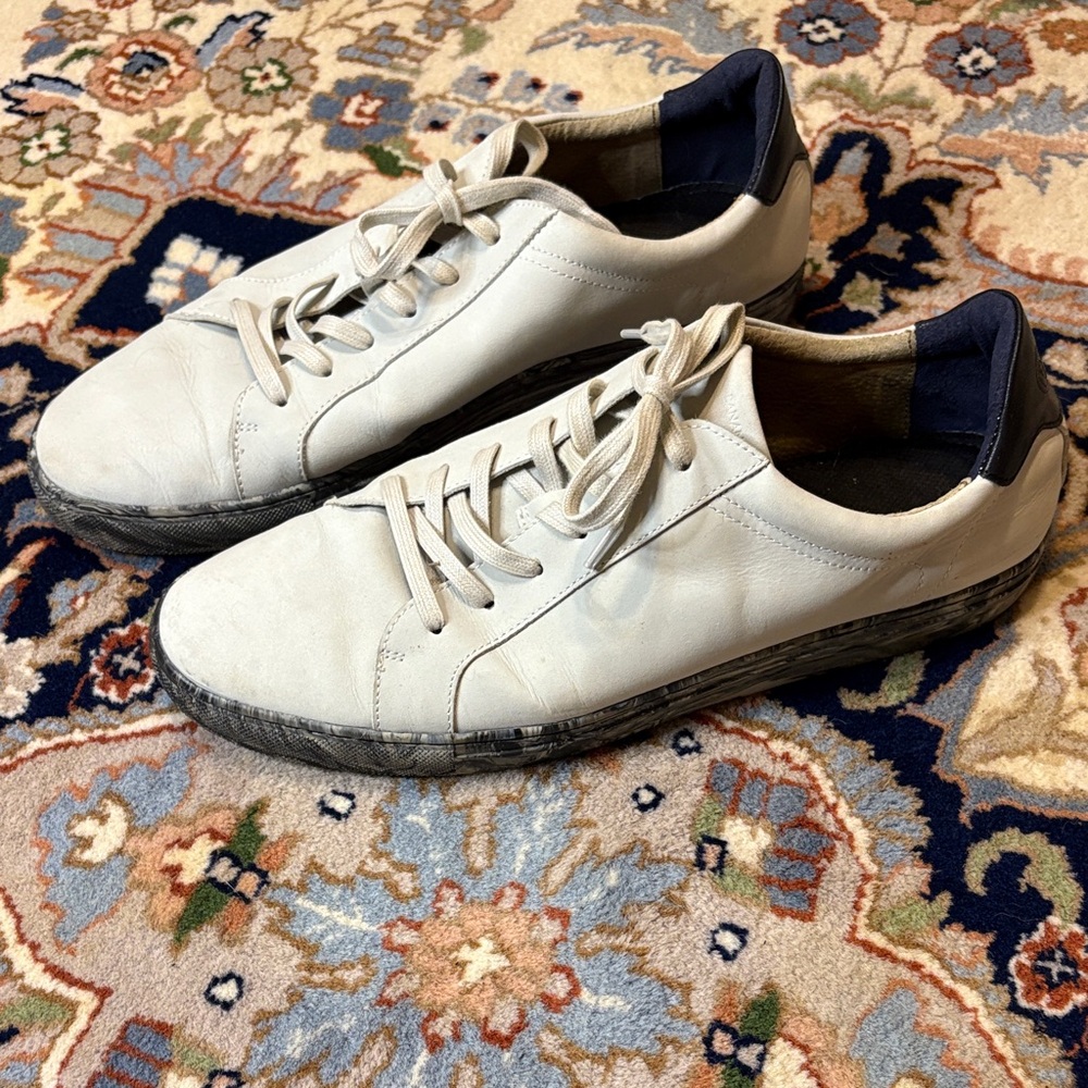 Banana Republic Off-White and Navy Sneakers